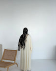 Amara Flowy Abaya Set- Butter Yellow