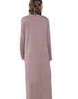 Amara Soft Knit Closed Dress- Iridescent Pink