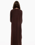 Alayna Soft Knit Closed Dress- Chocolate Brown